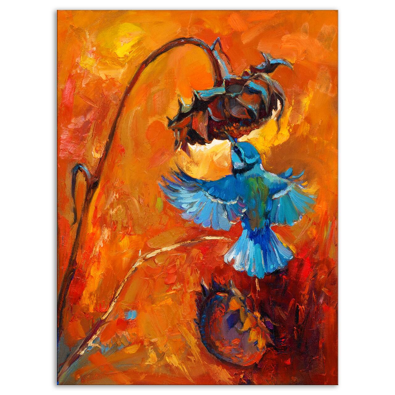 Designart - Hummingbird - Animals Painting Print on Wrapped Canvas